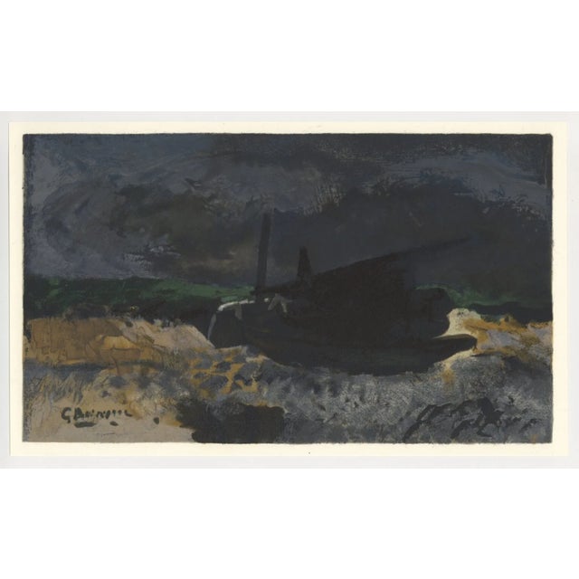 Artist: Georges Braque Country: France Title: Sur les Galets Medium: Lithograph, signed in the plate Paper Size: 9.5 x 14...
