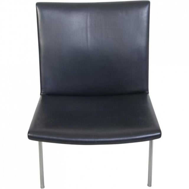 AP40 Chair in Black Leather by Hans Wegner, 1990s For Sale - Image 12 of 12