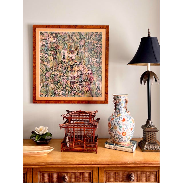 French French Aubusson Style Safari Botanical Tapestry For Sale - Image 3 of 8