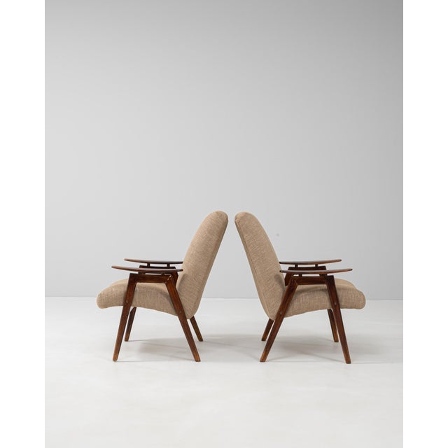 1960s Czech Upholstered Armchairs By TON - A Pair For Sale - Image 4 of 18