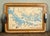 This serving tray features a wood frame inset with a reproduction nautical chart of Chesapeake Bay, Maryland. The oak...
