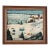 Large Vintage Winter Folk Painting by Stan Well For Sale