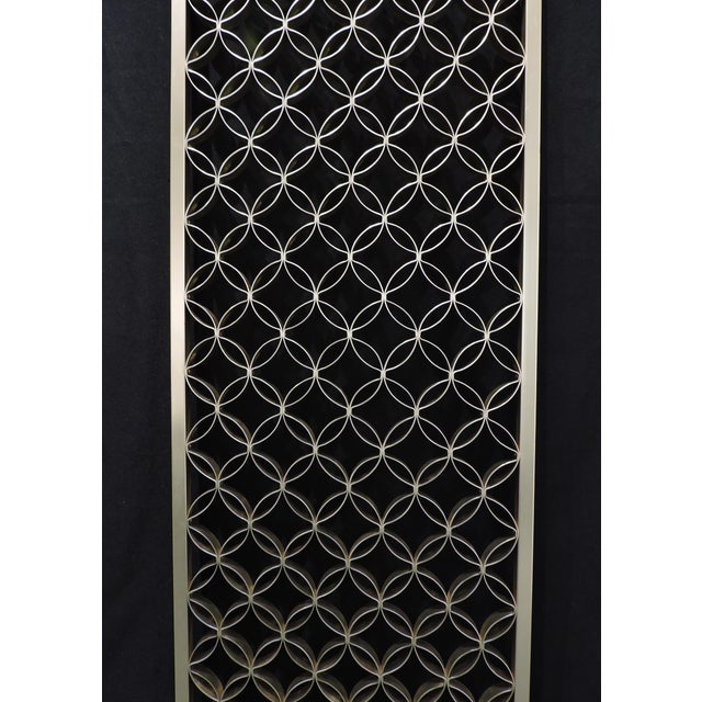 Mid-Century Modern Mid Century Modern Geometric Metal Single Panel Screen or Room Divider For Sale - Image 3 of 11