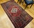 Vintage Persian Hamadan Rug, Hand-Knotted Wool, Geometric Medallion Pattern, Moss Green & Red, 4x7 For Sale - Image 9 of 18