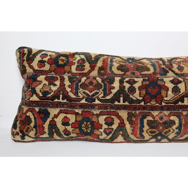 Handmade Antique Persian Rug Pillow Cushion Cover - 16'' X 47'' For Sale - Image 4 of 10