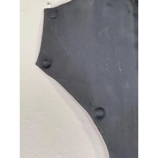 Pair of Vintage Iron Heraldic Wall Plaques For Sale - Image 11 of 12