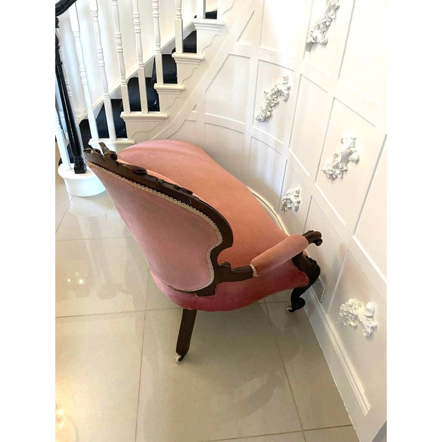 Victorian Carved Walnut 3 Piece Suite, 1860s, Set of 3 For Sale - Image 12 of 18