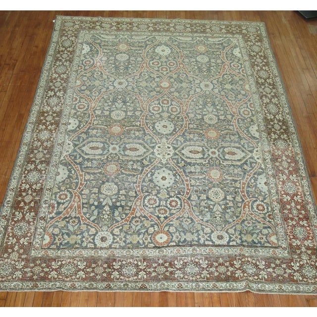 Early 20th Century Antique Zabihi Collection Persian Tabriz Rug - 8'1" x 11'4" For Sale - Image 5 of 12