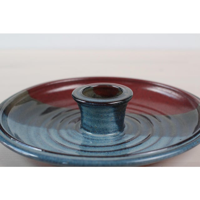 Ceramic 1970s Studio Pottery Serving Platter With Center Bowl For Sale - Image 7 of 11
