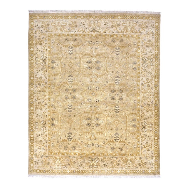 Hand Knotted Indo Oushak Rug. 8'x 10' For Sale