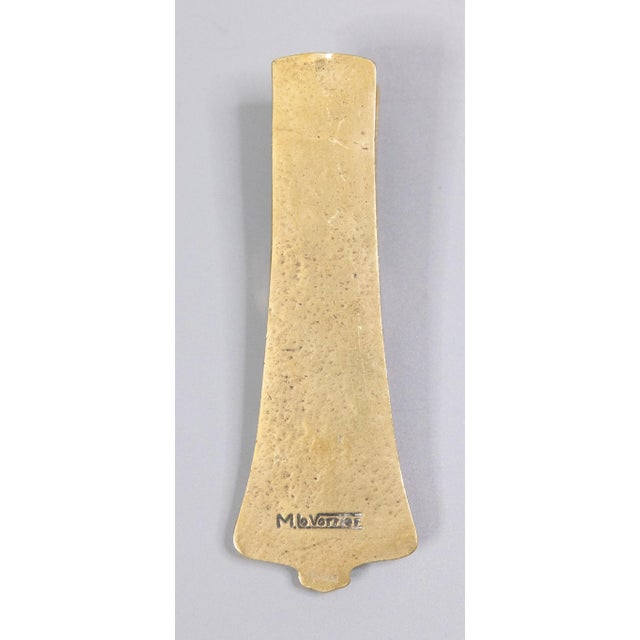 Art Deco French Max LeVerrier Bronze Hunting Scene Desk Paper Clip, Signed, C. 1930 For Sale In Houston - Image 6 of 7