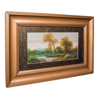 Vintage Framed Landscape Painting, Scottish, Oil on Board, Art, Picture, River For Sale