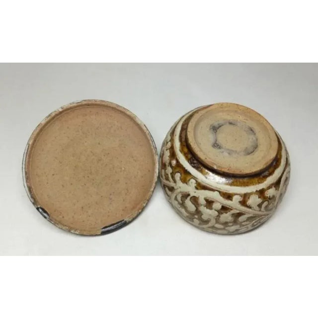 15th Century Thai Sawankhalok and Kalong Ceramic Covered Boxes- A Pair For Sale - Image 10 of 10