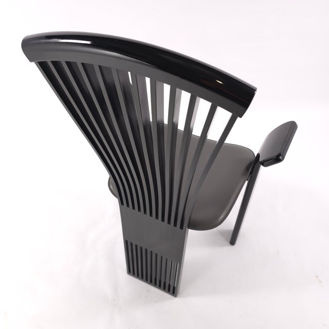 Vintage Postmodern Attributed "Pietro Constantini" for Ello Furniture Set of 6 Dining-Arm Chairs For Sale In Phoenix - Image 6 of 8