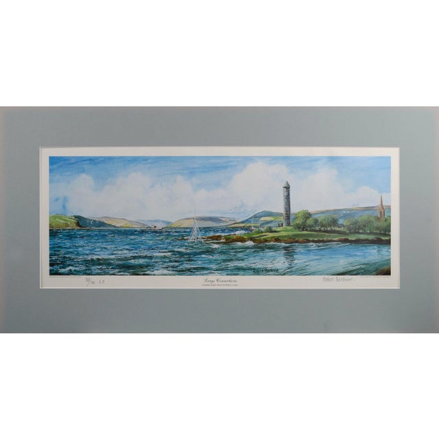 Paper Late 20th Century "Cumbrae Ferry From the Pencil, Largs" Scotland Maritime Limited Edition Print, Framed For Sale - Image 7 of 7