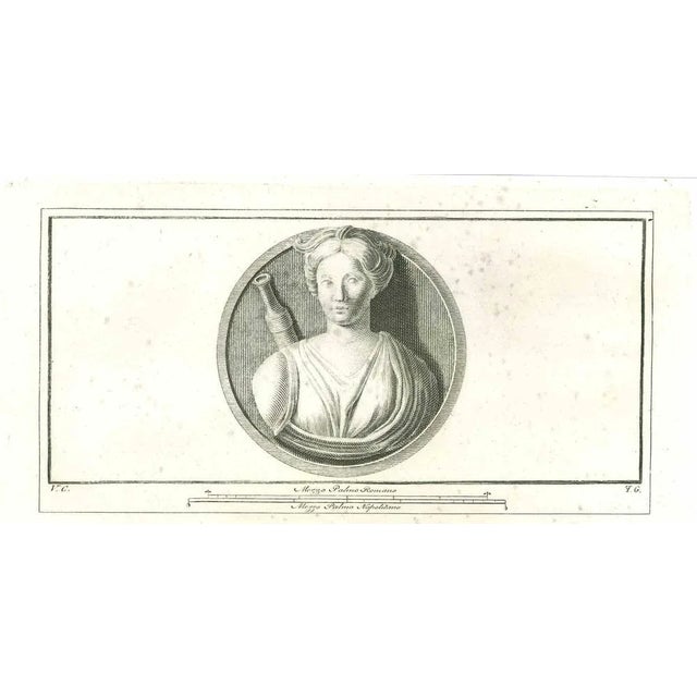 Ancient roman relief, from the series "antiquities of herculaneum", is an original etching on paper realized by vincenzo...