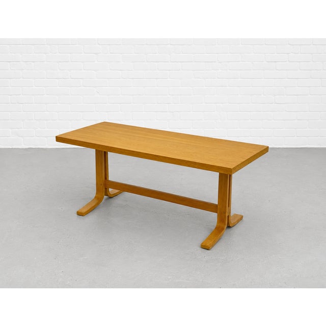 Wood Mid Century Modern Oak Bentwood Entryway Table, C. 1960’s For Sale - Image 7 of 10