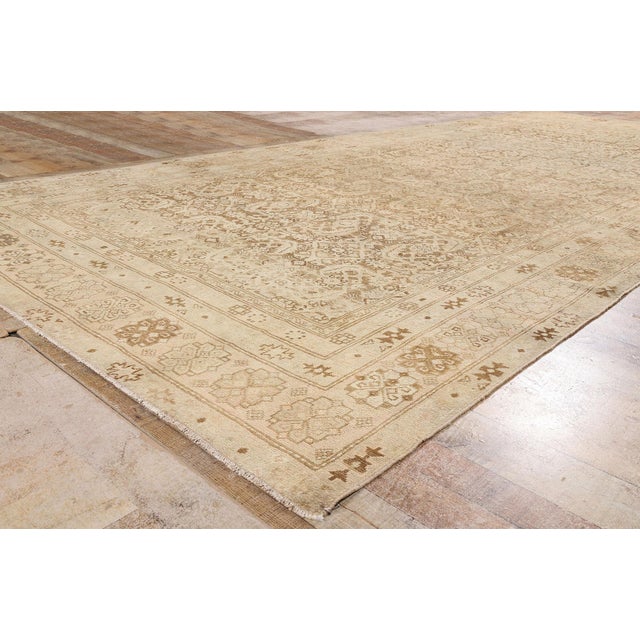 Camel Late 19th Century Persian Mahal Rug, 07'00 X 16'01 For Sale - Image 8 of 10