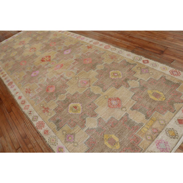 Brown 20th Century Zabihi Collection Colorful Turkish Anatolian Corridor Rug - 5'11" x 15'8" For Sale - Image 8 of 9