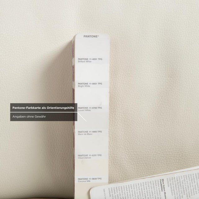 Cream Leather Ottoman from Baxter For Sale - Image 6 of 9