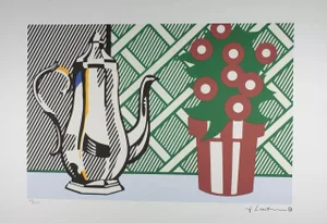 1980s After Roy Lichtenstein, Still Life With Pitcher and Flowers, 1990s