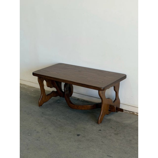 1970s Organic Oak Coffee Table For Sale - Image 14 of 16