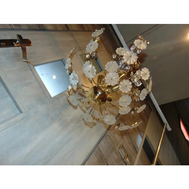 Vintage chandelier from the 1970s, dimensions: height 68 cm., diameter 52 cm. European Plug (up to 250V).The wiring of...
