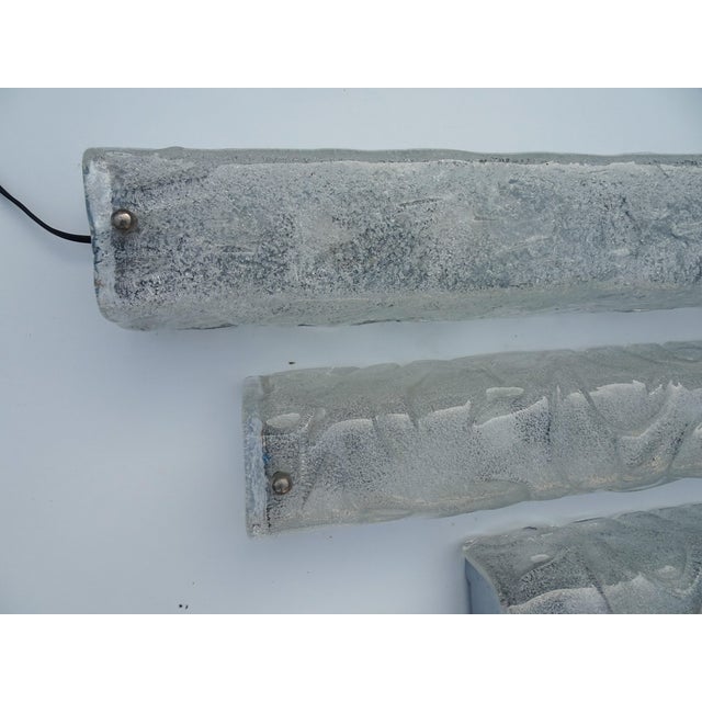 Mid-Century Modern Large Wall Lamps in Glass from RZB Leuchten, 1970s, Set of 3 For Sale - Image 3 of 15
