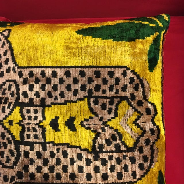 Animal Print Silk Velvet Pillow For Sale - Image 4 of 9