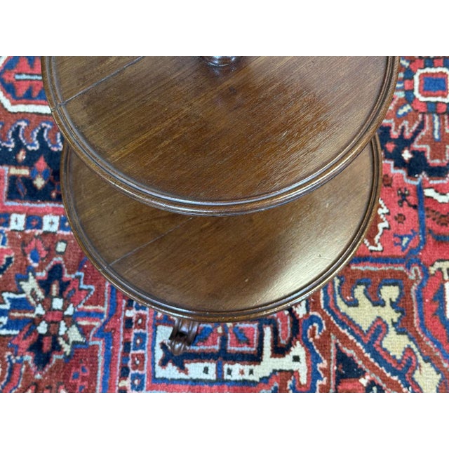 19th Century Three-Tiered Mahogany Side Table For Sale - Image 9 of 11