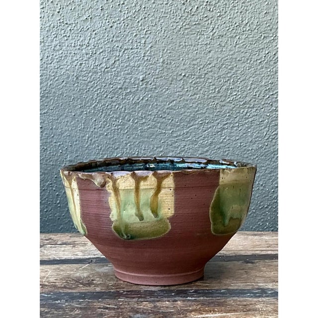 Late 20th Century Vintage Handcrafted Studio Pottery Bowl For Sale - Image 5 of 12