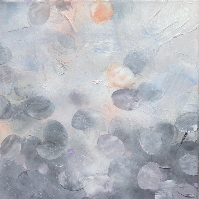 Abstract Soft Daylight - Textured Misty Grey Tone Abstract Landscape Original Artwork by Frederic Paul For Sale - Image 3 of 10