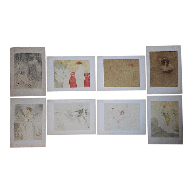 Vintage Lithographs-Toulouse Lautrec- "Elles [Women]"-Set of 8 For Sale