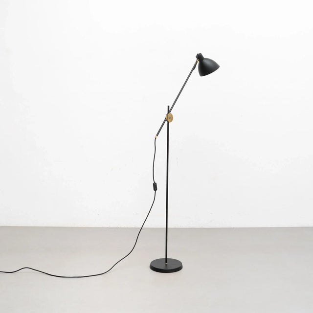 KH #1 Black Raw Brass Floor Lamp from Konsthantverk For Sale - Image 6 of 18