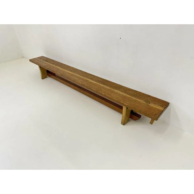 1970s Vintage Wooden School Bench, 1970s For Sale - Image 5 of 8