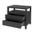 2020s Nora 28 in. W Raffia 2 Drawer Nightstand with Top Open Shelf, Charcoal Raffia For Sale - Image 5 of 11
