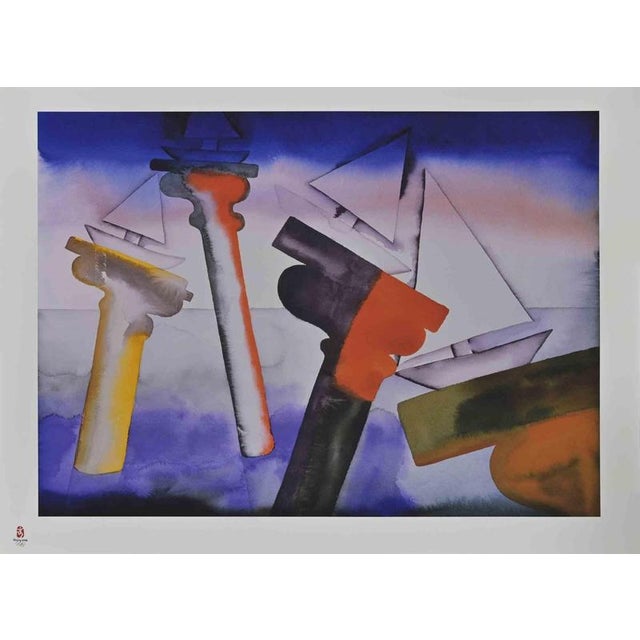 Lithograph realized in 2008. Hand signed and numbered. Edition of 260 prints. Belongs to the Suite "Olympc Games Beijing...