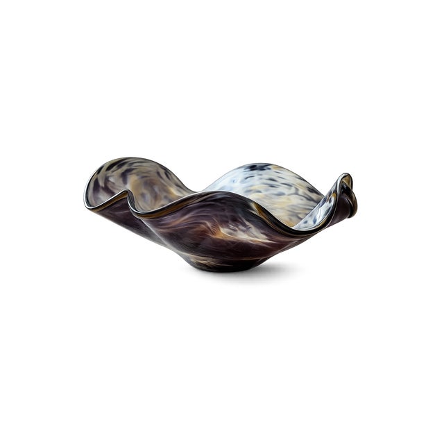 Contemporary Signed Marcus Theising Large Studio Glass "Bloom" Sculpture Bowl For Sale - Image 3 of 4