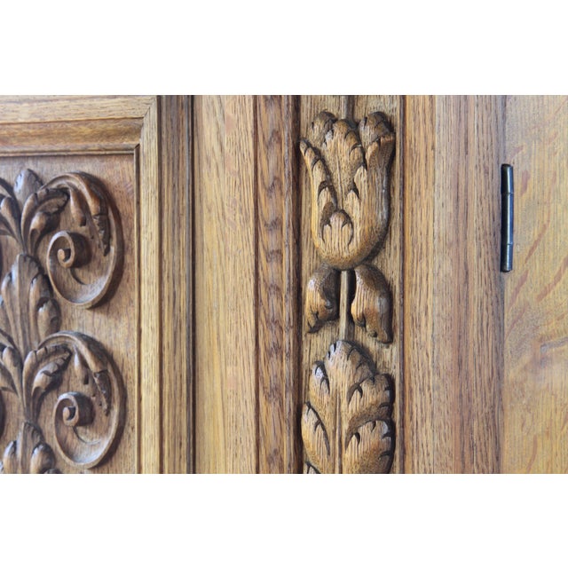 Vintage Danish Brutalist Cabinet in Oak, 1890s For Sale - Image 11 of 17
