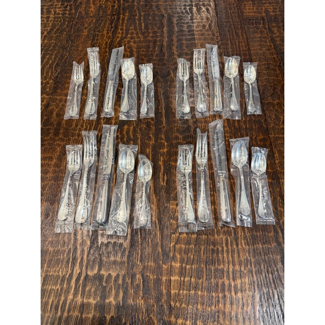 Vintage Christofle Albi Silver-Plated Flatware Service for 4, Unused Sealed - 20 Pieces For Sale In Dallas - Image 6 of 17