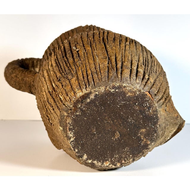 Wood Folk Art Sewer Tile Tree Stump Jug: Handcrafted 20th Century Pottery For Sale - Image 7 of 10