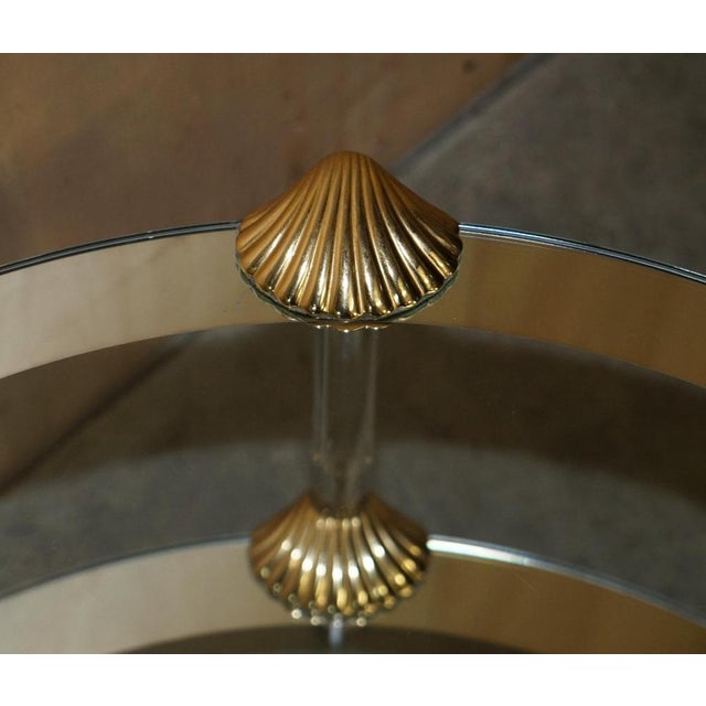 Mid-Century Modern Coffee Table in Brass and Silvered Glass, 1950s For Sale - Image 8 of 17