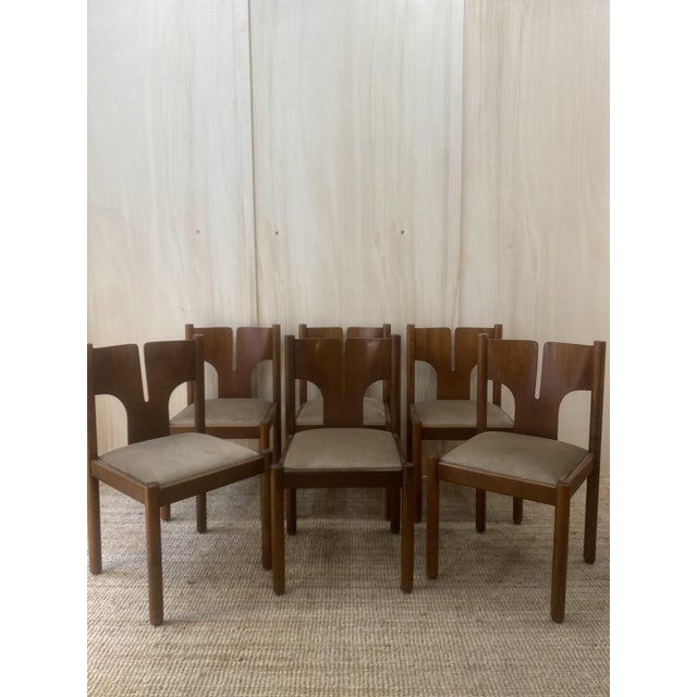 1960s Vintage Italian Chairs from Mobil Girgi, 1960s, Set of 6 For Sale - Image 5 of 13