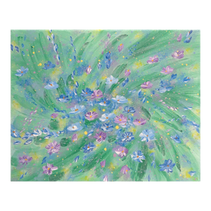 "Flowering 5" Acrylic Painting on 8" X 10" Stretched Canvas - Vibrant Wall Art
