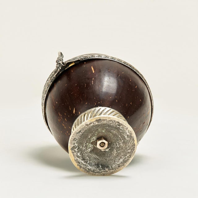 Antique Anglo Indian Coconut and Metal Box For Sale - Image 11 of 12