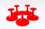 Red Plastic Hooks, 1970s, Set of 6 For Sale - Image 6 of 6