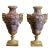 Pair of Mid 19th Century French Breche Violette Marble Urns With Gilt Rams Heads and Swags For Sale - Image 4 of 8