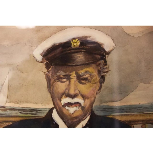 Traditional Sir Thomas J. Lipton C1931 Lithograph by Gordon Ross For Sale - Image 3 of 7