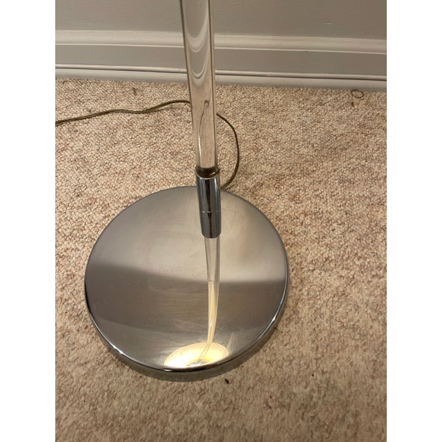 1970s 1970s Chrome and Lucite Floor Lamp For Sale - Image 5 of 13