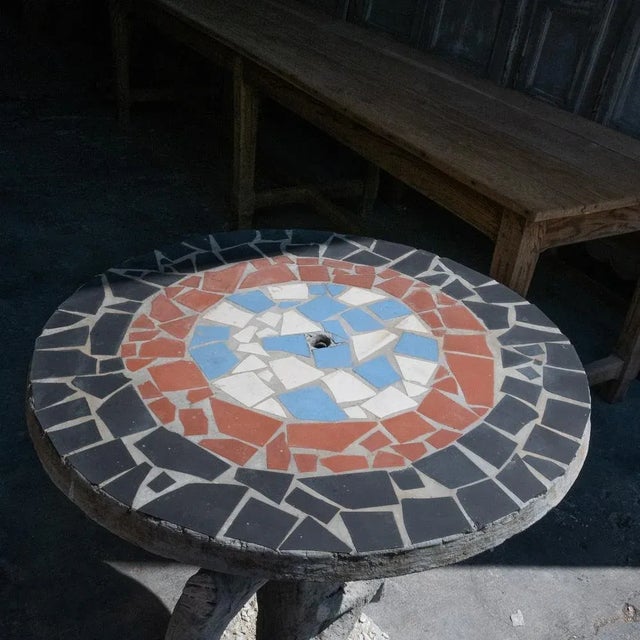 Concrete Garden Pedestal Table, 1950s For Sale - Image 3 of 6